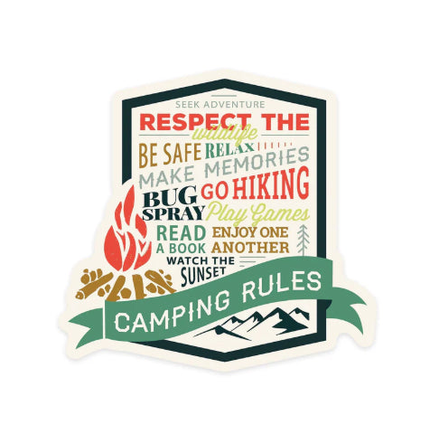 Camping Rules Sticker