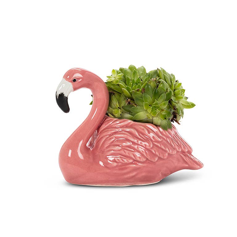 Pink Flamingo Planter – Exit Zero Company